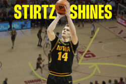 Bennett Stirtz shoots a free throw.