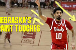 Jamarques Lawrence with a hand in the air.