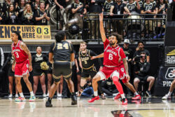 Tayton Conerway during IU basketball's blowout loss at Purdue.