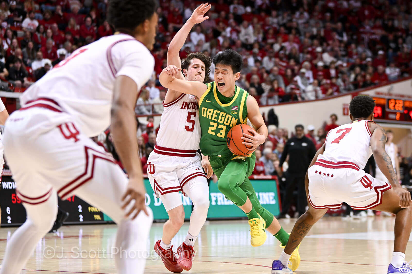 Photos from IU basketball's 92-74 win against Oregon.