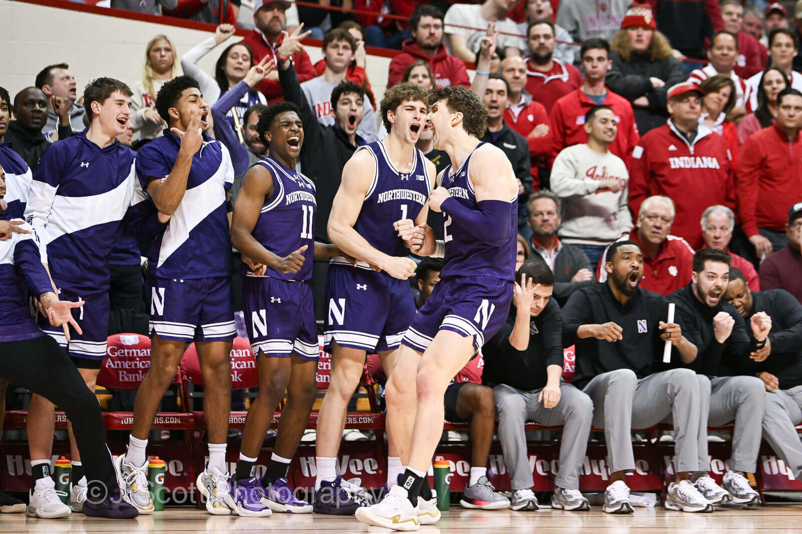 Photos from IU basketball’s 72-68 loss to Northwestern at Simon Skjodt Assembly Hall.