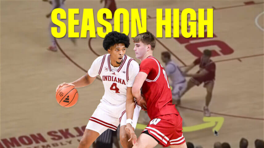Sam Alexis backs down a defender.