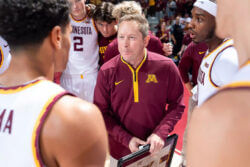 Minnesota coach Niko Medved.