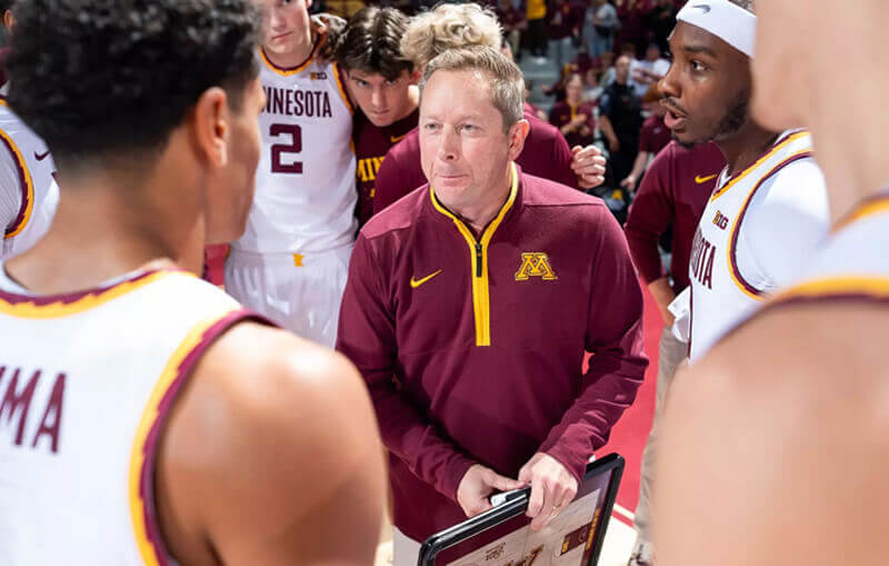 Minnesota coach Niko Medved.