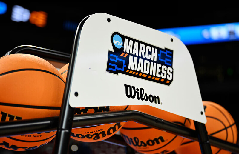 NCAA tournament ball rack.