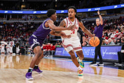 Lamar Wilkerson handles the ball against Northwestern.