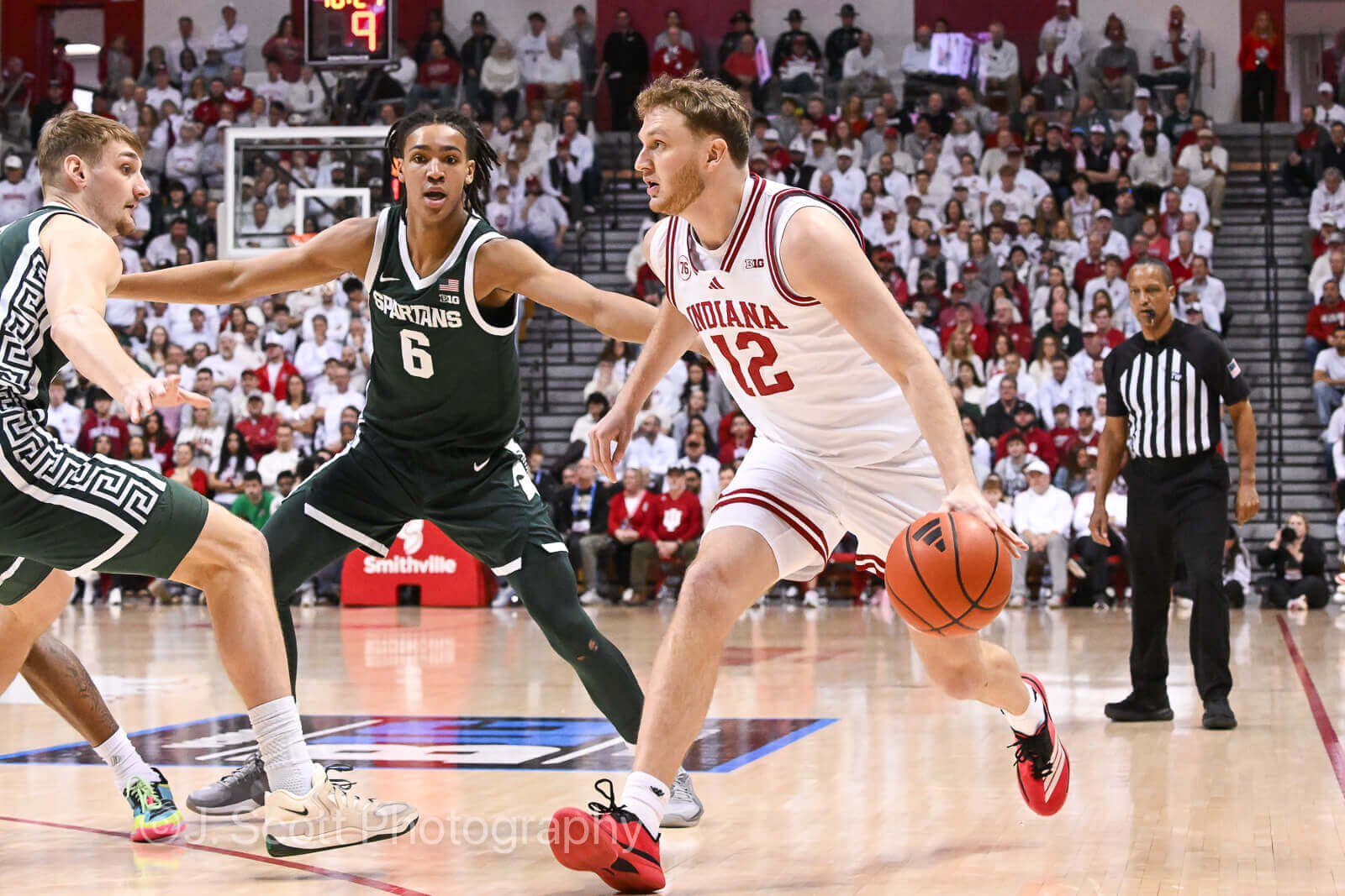 Photos from IU basketball’s 77-64 loss to Michigan State at Simon Skjodt Assembly Hall.