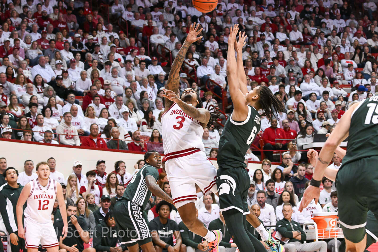 Photos from IU basketball’s 77-64 loss to Michigan State at Simon Skjodt Assembly Hall.