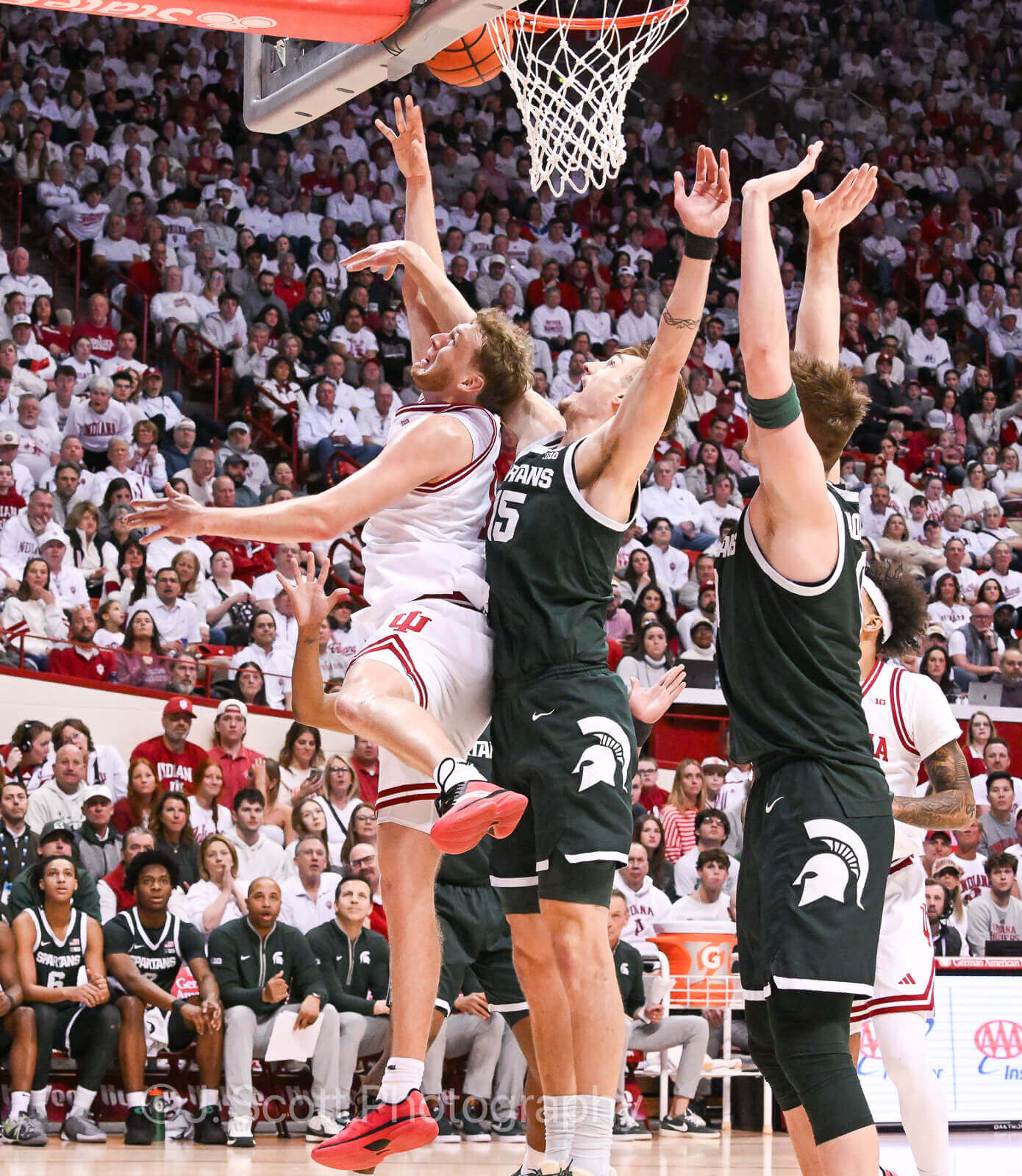 Photos from IU basketball’s 77-64 loss to Michigan State at Simon Skjodt Assembly Hall.