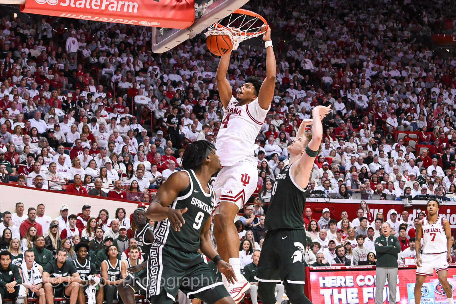 Photos from IU basketball’s 77-64 loss to Michigan State at Simon Skjodt Assembly Hall.