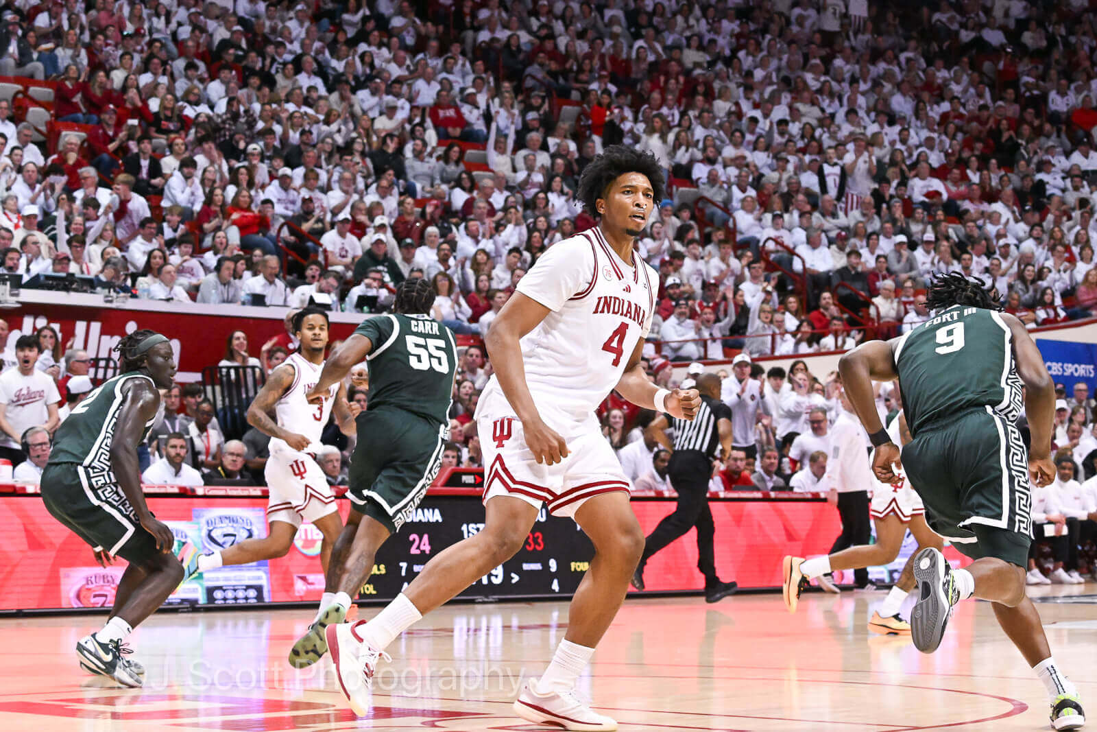 Photos from IU basketball’s 77-64 loss to Michigan State at Simon Skjodt Assembly Hall.