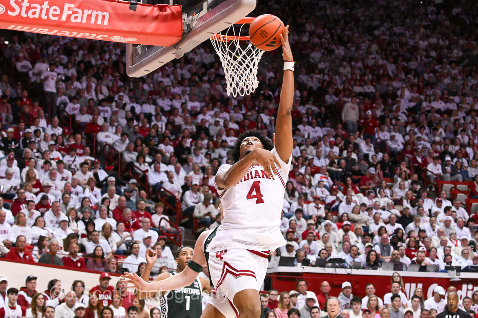 Photos from IU basketball’s 77-64 loss to Michigan State at Simon Skjodt Assembly Hall.