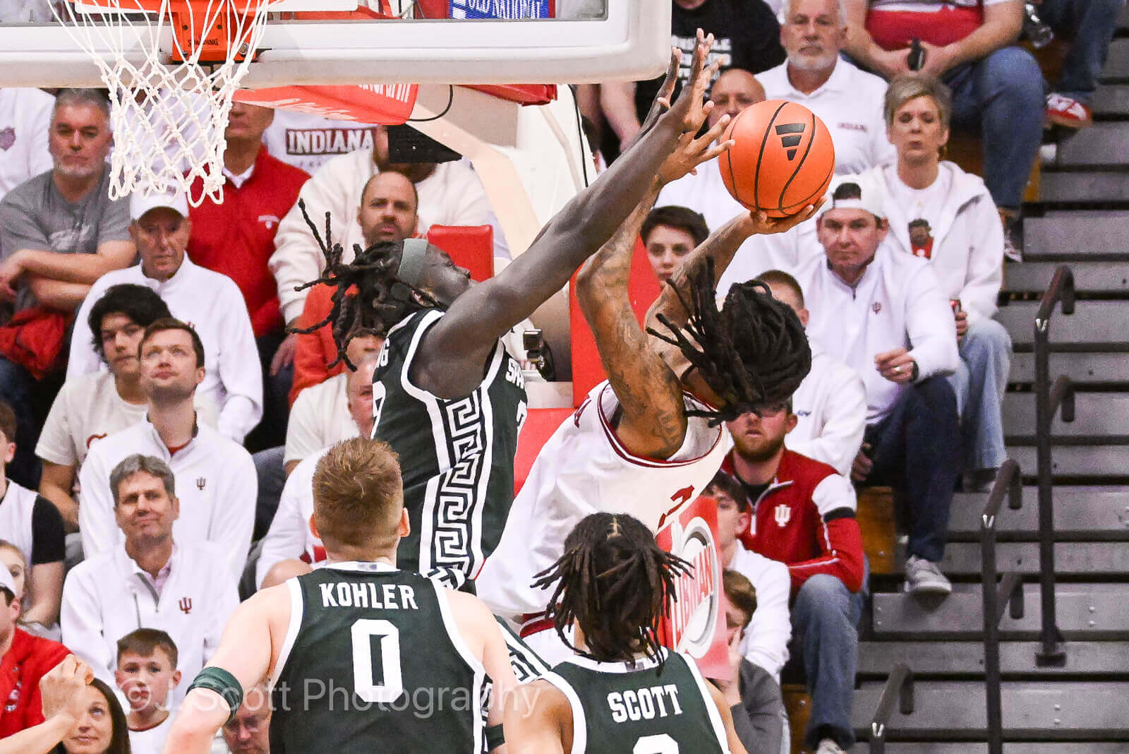Photos from IU basketball’s 77-64 loss to Michigan State at Simon Skjodt Assembly Hall.