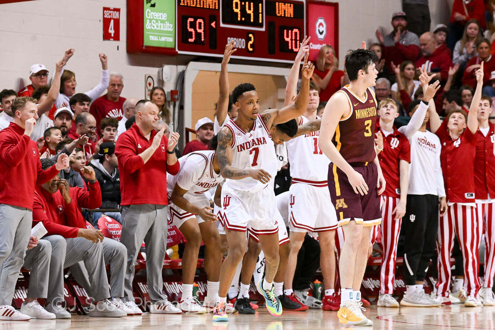 Photos from IU basketball's 77-47 win against Minnesota at Simon Skjodt Assembly Hall.