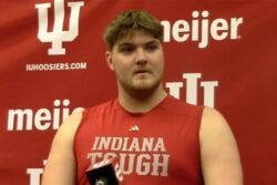 IU football offensive lineman Carter Smith.