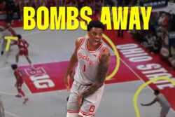 Amare Bynum celebrates.