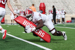 Tobi Osunsanmi at practice.