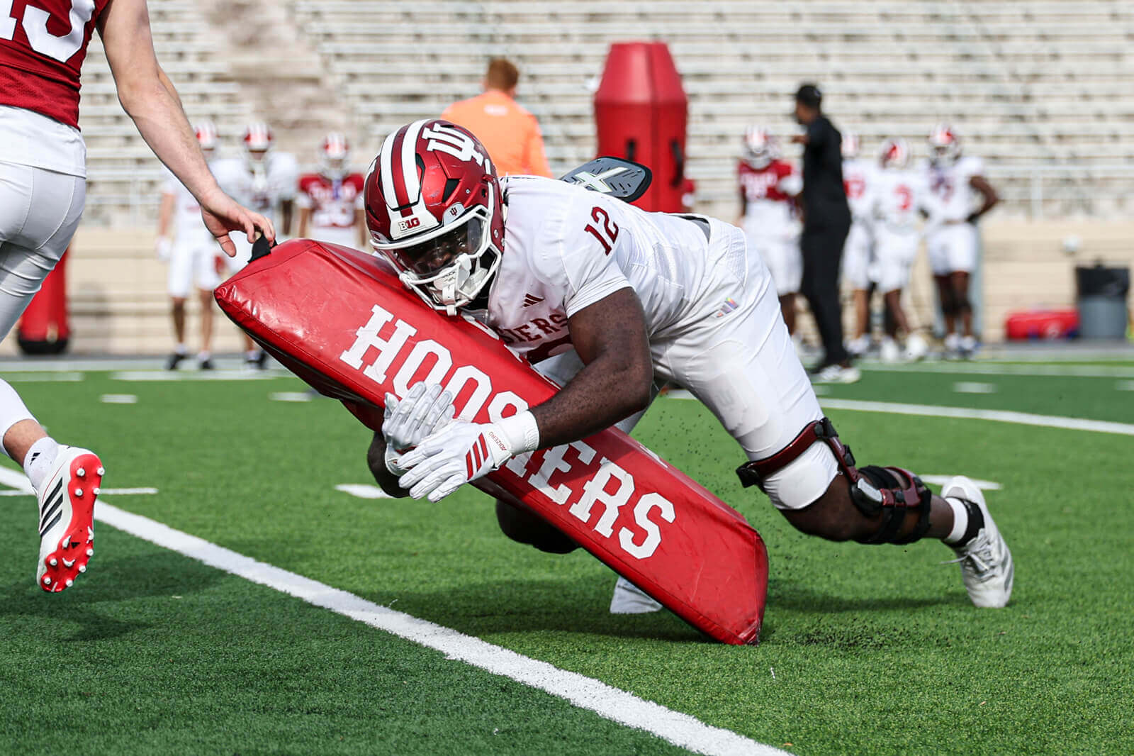 Tobi Osunsanmi at practice.