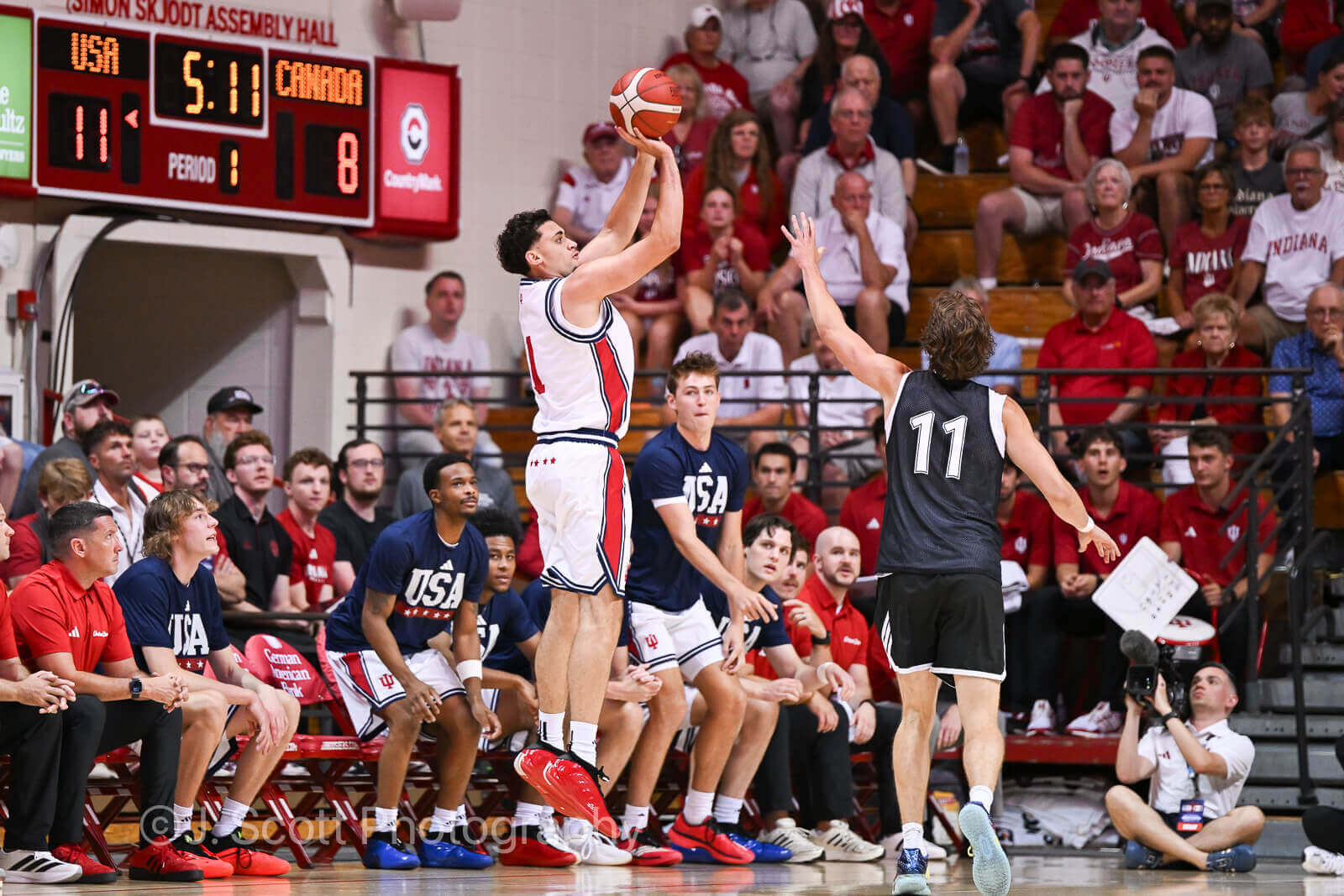 Photos from IU's exhibition win at Assembly Hall.