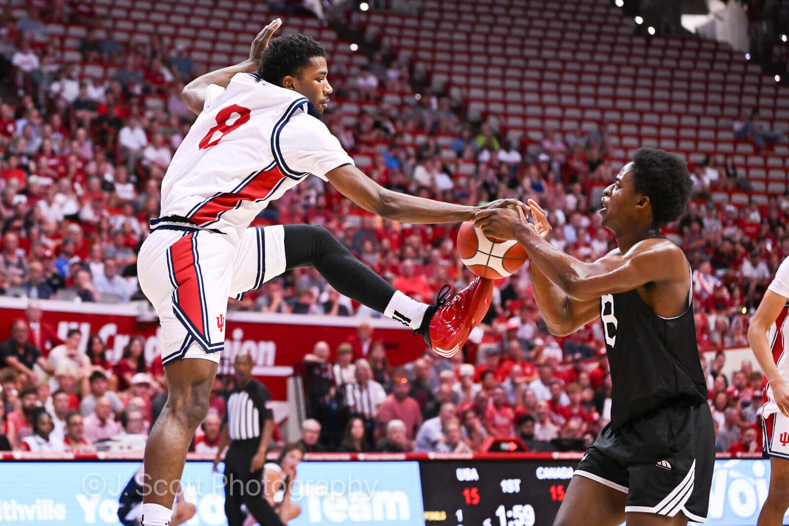 Photos from IU's exhibition win at Assembly Hall.