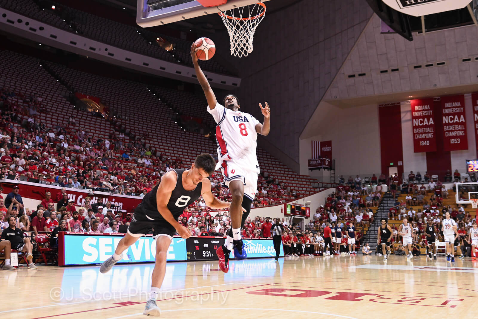Photos from IU's exhibition win at Assembly Hall.