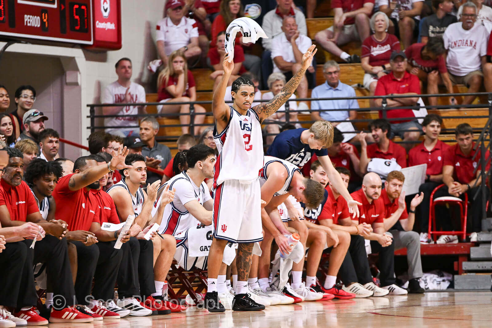 Photos from IU's exhibition win at Assembly Hall.