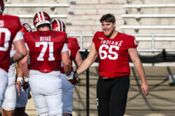 IU offensive tackle Carter Smith.