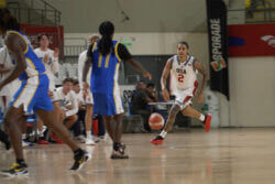 Bryce Lindsay handles the ball against the Virgin Islands.