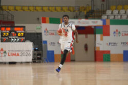 Prince-Alexander Moody handles the ball.