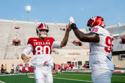 Picture from IU football fall camp.