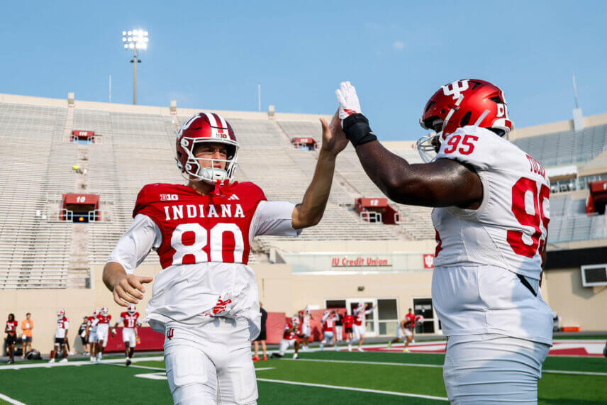 Picture from IU football fall camp.