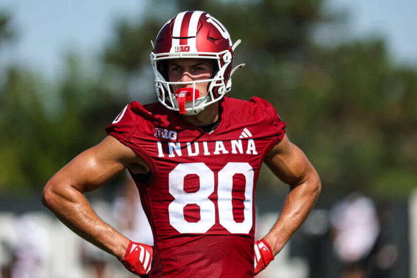 Charlie Becker at IU football practice.