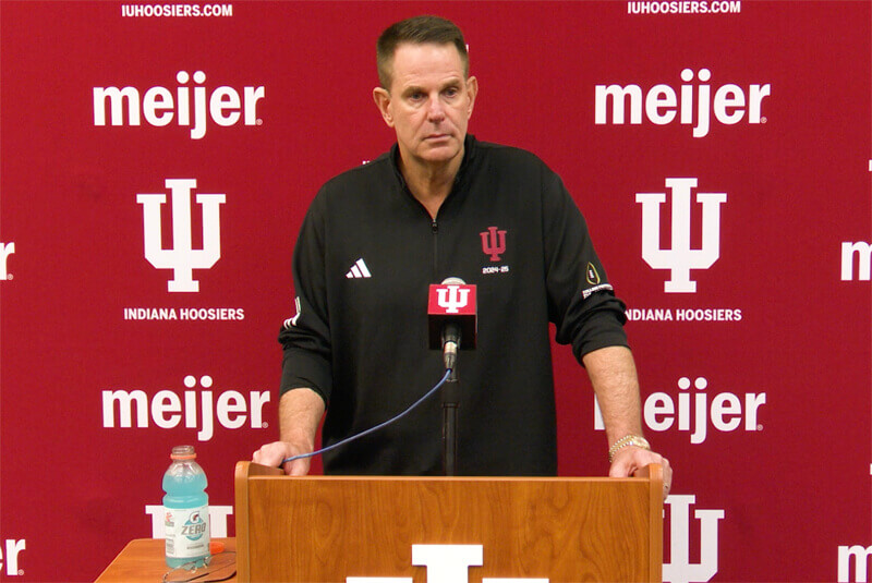 Curt Cignetti addresses the media on Monday, August 10, 2026.