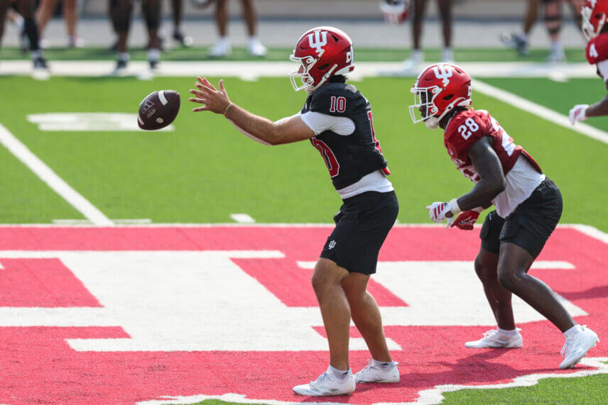 IU football in fall camp in Bloomington.