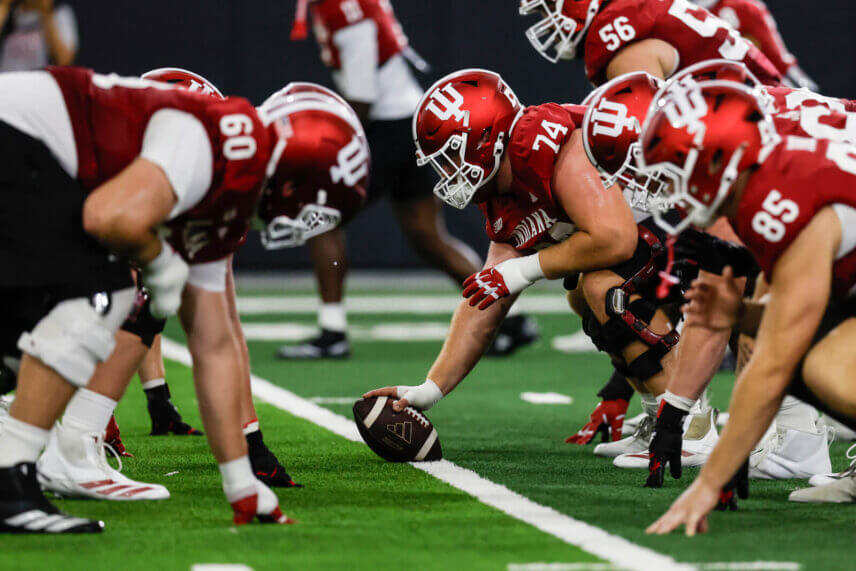 IU football at Fall Camp in Bloomington, 2026.