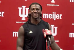Khobie Martin addresses the media.