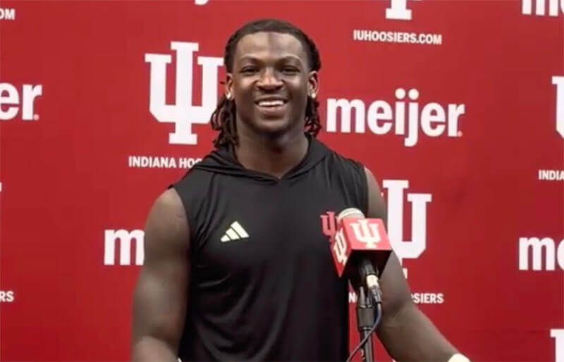 Khobie Martin addresses the media.