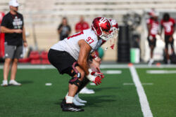Mario Landino at IU football practice.