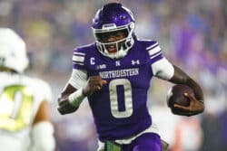 Northwestern football quarterback Aidan Chiles.