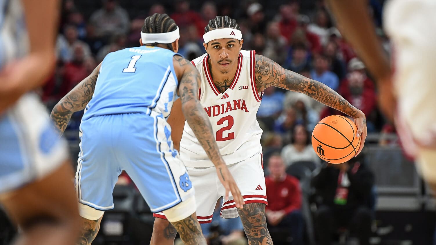 Bryce Lindsay handles the ball against North Carolina.