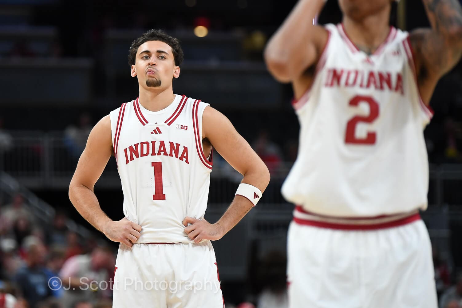 Photos from IU basketball's 76-58 exhibition win against North Carolina at Gainbridge Fieldhouse.