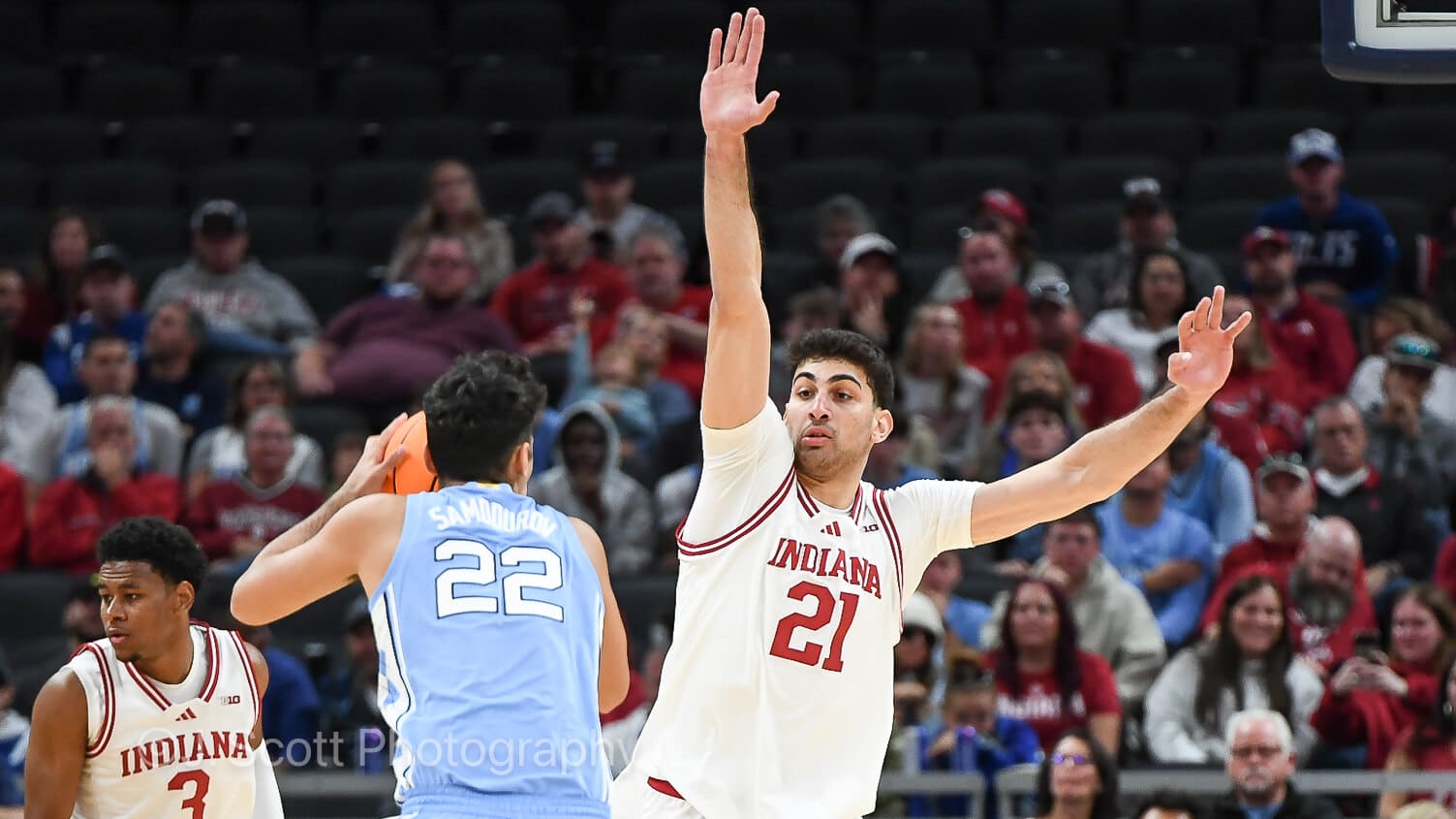 Photos from IU basketball's 76-58 exhibition win against North Carolina at Gainbridge Fieldhouse.