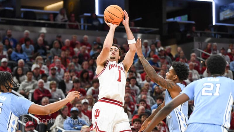 Photos from IU basketball's 76-58 exhibition win against North Carolina at Gainbridge Fieldhouse.