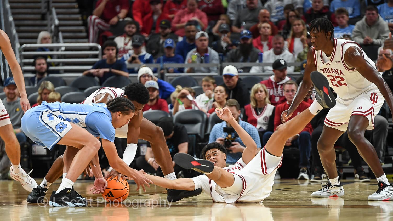 Photos from IU basketball's 76-58 exhibition win against North Carolina at Gainbridge Fieldhouse.