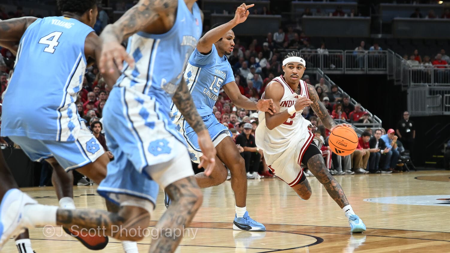Photos from IU basketball's 76-58 exhibition win against North Carolina at Gainbridge Fieldhouse.