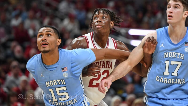 Photos from IU basketball's 76-58 exhibition win against North Carolina at Gainbridge Fieldhouse.