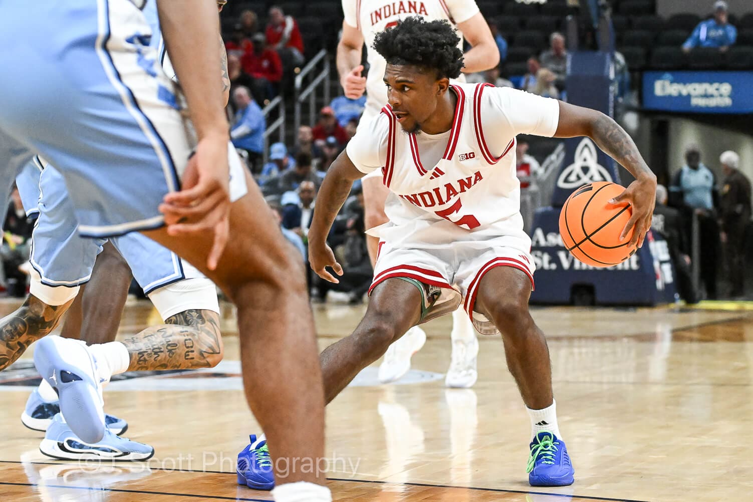 Photos from IU basketball's 76-58 exhibition win against North Carolina at Gainbridge Fieldhouse.