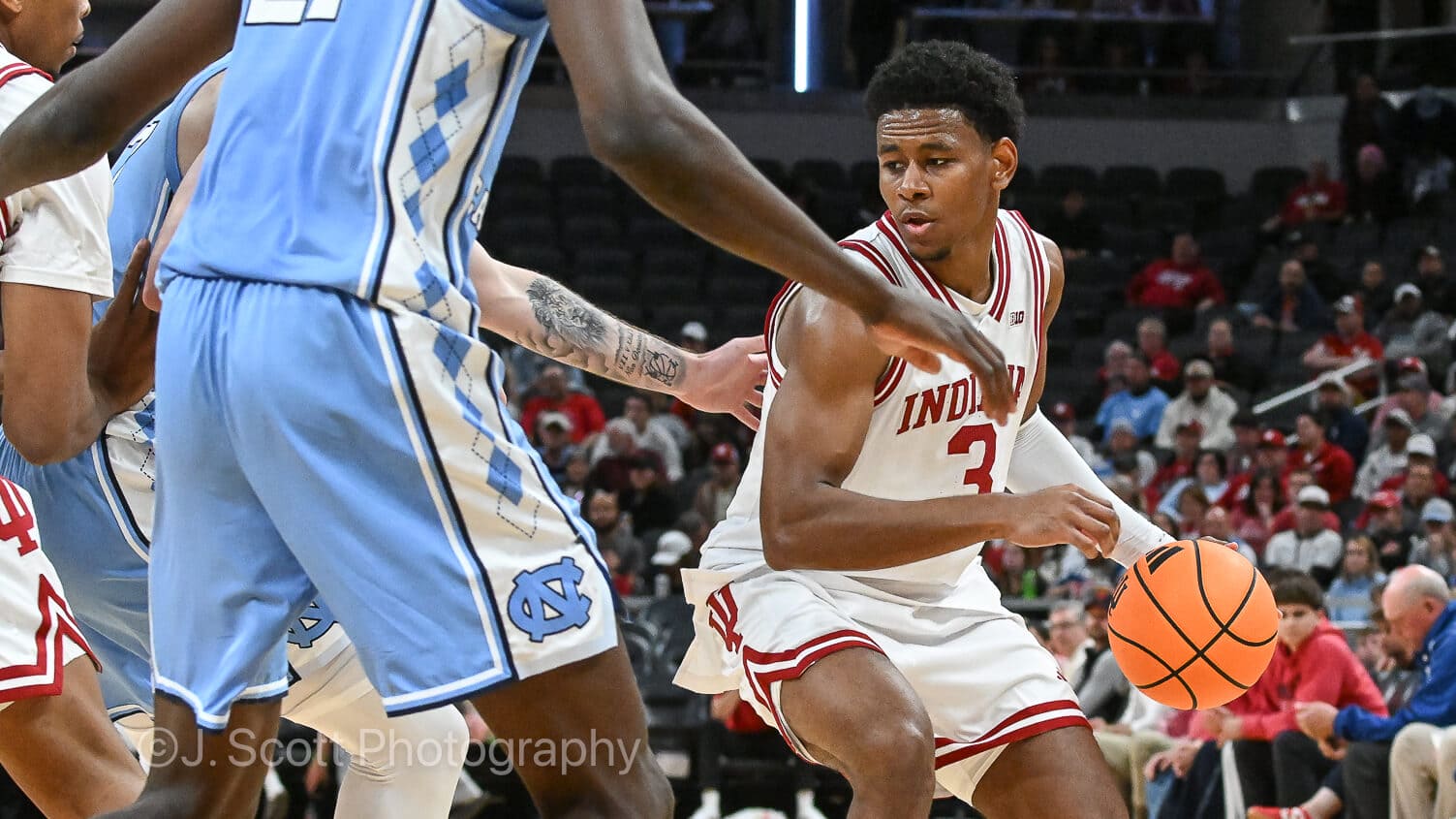 Photos from IU basketball's 76-58 exhibition win against North Carolina at Gainbridge Fieldhouse.