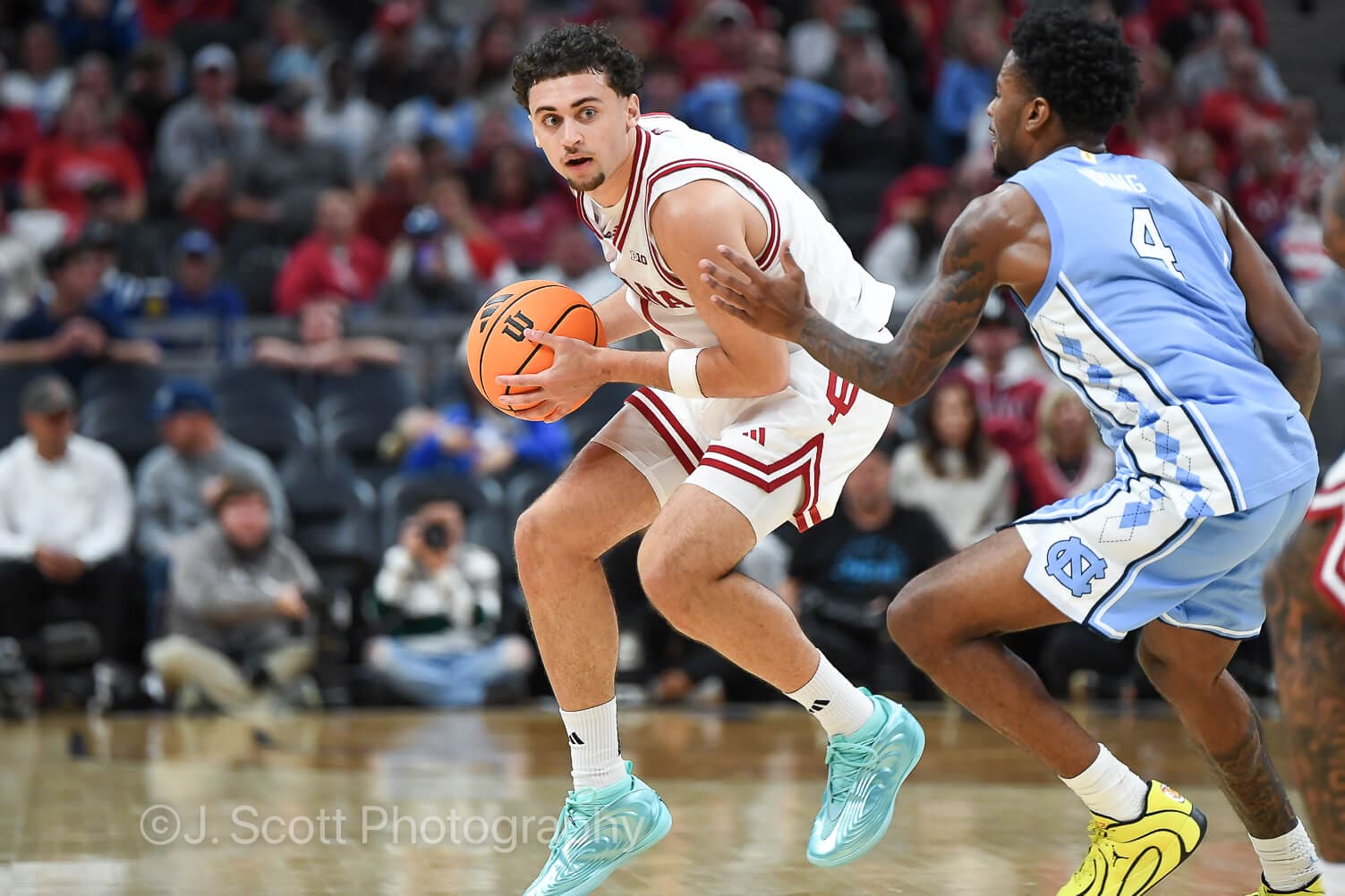 Photos from IU basketball's 76-58 exhibition win against North Carolina at Gainbridge Fieldhouse.