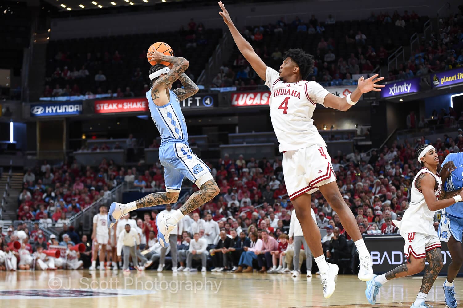 Photos from IU basketball's 76-58 exhibition win against North Carolina at Gainbridge Fieldhouse.